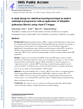 Cover page: A study design for statistical learning technique to predict radiological progression with an application of idiopathic pulmonary fibrosis using chest CT images