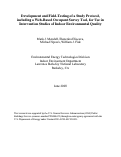 Cover page: Development and Field-Testing of a Study Protocol, including a Web-Based Occupant Survey Tool, for Use in Intervention Studies of Indoor Environmental Quality