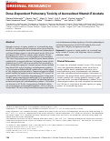 Cover page: Dose-Dependent Pulmonary Toxicity of Aerosolized Vitamin E Acetate.