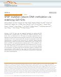 Cover page: SPOP mutation induces DNA methylation via stabilizing GLP/G9a.