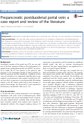 Cover page: Prepancreatic postduodenal portal vein: a case report and review of the literature.