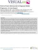 Cover page: Point-of-Care Ultrasound to Diagnose Molar Pregnancy: A Case Report