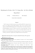 Cover page: EXPLAINING THE DECLINE OF THE U.S. SAVING RATE: THE ROLE OF HEALTH EXPENDITURE