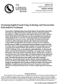 Cover page: Developing English Prosody Using Technology