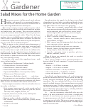 Cover page: Salad Mixes for the Home Garden