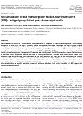 Cover page: Accumulation of the transcription factor ABA-insensitive (ABI)4 is tightly regulated post-transcriptionally