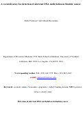 Cover page: A Versatile Assay for Detection of Aberrant DNA Methylation in Bladder Cancer