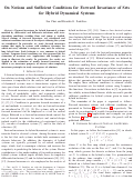 Cover page: On notions and sufficient conditions for forward invariance of sets for hybrid dynamical systems