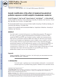 Cover page: Genetic modification of the effect of maternal household air pollution exposure on birth weight in Guatemalan newborns