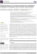 Cover page: Transglutaminase 6 Is Colocalized and Interacts with Mutant Huntingtin in Huntington Disease Rodent Animal Models