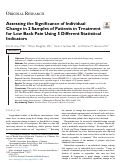 Cover page: Assessing the Significance of Individual Change in 2 Samples of Patients in Treatment for Low Back Pain Using 5 Different Statistical Indicators