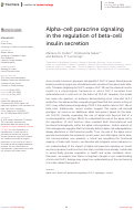 Cover page: Alpha-cell paracrine signaling in the regulation of beta-cell insulin secretion.