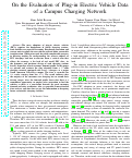 Cover page: On the Evaluation of Plug-in Electric Vehicle Data of a Campus Charging Network