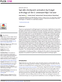 Cover page: Spindle checkpoint activation by fungal orthologs of the S. cerevisiae Mps1 kinase