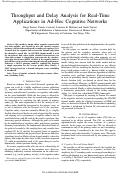 Cover page: Throughput and Delay Analysis for Real-Time Applications in Ad-Hoc Cognitive Networks