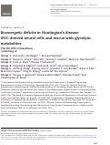 Cover page: Bioenergetic deficits in Huntington’s disease iPSC-derived neural cells and rescue with glycolytic metabolites