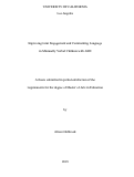 Cover page: Improving Joint Engagement and Commenting Language in Minimally Verbal Children with ASD