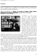 Cover page: En el campo de la guerra con Sabino Osuna, fotógrafo de la Revolución Mexicana. Reseña de Mexico at the Hour of Combat. Sabino Osuna's Photographs of the Mexican Revolution de Ronald H. Chilcote, ed.