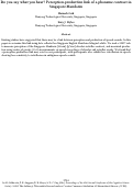 Cover page: Do you say what you hear?  Perception-production link of a phoneme contrast in Singapore Mandarin