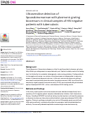 Cover page: Ultrasensitive detection of lipoarabinomannan with plasmonic grating biosensors in clinical samples of HIV negative patients with tuberculosis