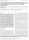 Cover page: The cooperative assembly of shelterin bridge provides a kinetic gateway that controls telomere length homeostasis