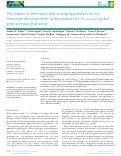 Cover page: The impact of alternative trait‐scaling hypotheses for the maximum photosynthetic carboxylation rate (Vcmax) on global gross primary production