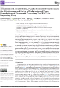 Cover page: A Randomized, Double-Blind, Placebo-Controlled Trial to Assess the Effectiveness and Safety of Melatonin and Three Formulations of Floraworks Proprietary TruCBN™ for Improving Sleep