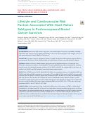 Cover page: Lifestyle and Cardiovascular Risk Factors&nbsp;Associated With Heart&nbsp;Failure Subtypes in Postmenopausal Breast Cancer&nbsp;Survivors