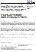 Cover page: Preventing post-stroke dementia. The MARCH Trial. Protocol and statistical analysis plan of a randomized clinical trial testing the safety and efficacy of Maraviroc in post-stroke cognitive impairment