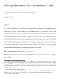 Cover page: Housing Dynamics over the Business Cycle