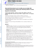 Cover page: Abnormal Biomechanics at 6&nbsp;Months Are Associated With Cartilage Degeneration at 3&nbsp;Years After Anterior Cruciate Ligament Reconstruction