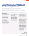 Cover page: A regional analysis of payer and provider views on cholesterol management: PCSK9 inhibitors as an illustrative alignment model.