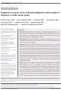 Cover page: Diagnostic accuracy of an artificial intelligence online engine in migraine: A multi‐center study