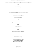 Cover page: Productivity and Firm Size Distribution: Evidence from India's Organized and Unorganized Manufacturing Sectors