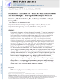 Cover page: Phantomless calibration of CT scans for measurement of BMD and bone strength—Inter-operator reanalysis precision