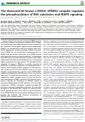 Cover page: The ribosomal S6 kinase 2 (RSK2)–SPRED2 complex regulates the phosphorylation of RSK substrates and MAPK signaling