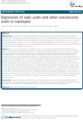 Cover page: Expression of sialic acids and other nonulosonic acids in Leptospira