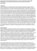 Cover page: Implementation of web-based educational tool to promote clinical reasoning in pbl