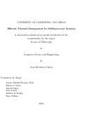 Cover page: Efficient thermal management for multiprocessor systems