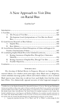 Cover page: A New Approach to Voir Dire on Racial Bias