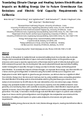 Cover page: Translating climate change and heating system electrification impacts on building energy use to future greenhouse gas emissions and electric grid capacity requirements in California