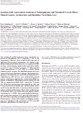 Cover page: Genome-wide Association Analysis of Schizophrenia and Vitamin D Levels Shows Shared Genetic Architecture and Identifies Novel Risk Loci.