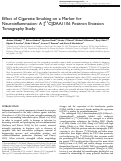 Cover page: Effect of Cigarette Smoking on a Marker for Neuroinflammation: A [11C]DAA1106 Positron Emission Tomography Study
