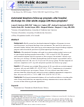 Cover page: Automated telephone follow-up programs after hospital discharge: Do older adults engage with these programs?