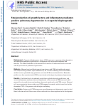 Cover page: Fetal production of growth factors and inflammatory mediators predicts pulmonary hypertension in congenital diaphragmatic hernia.