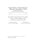 Cover page: Agricultural commodity price forecasting accuracy: futures markets versus commercial econometric models