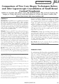 Cover page: Comparison of Two Core Biopsy Techniques Before and After Laparoscopic Cryoablation of Small Renal Cortical Neoplasms