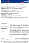 Cover page: Artificial intelligence extension of the OSCAR‐IB criteria