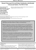 Cover page: Heated Ultrasound Gel and Patient Satisfaction with Bedside Ultrasound Studies: The HUGS Trial
