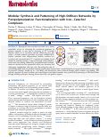 Cover page: Modular Synthesis and Patterning of High-Stiffness Networks by Postpolymerization Functionalization with Iron–Catechol Complexes